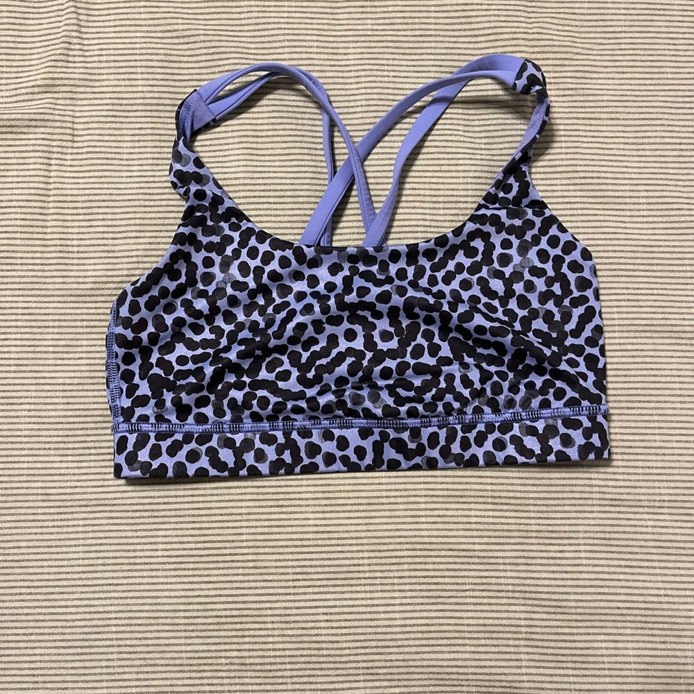 Lululemon Energy Bra Size 6 Lavender Cheetah Print